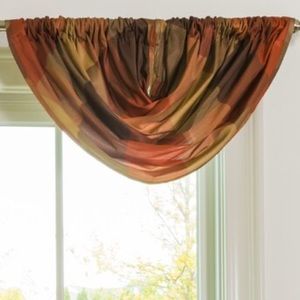 allen + roth  Emilia 36-in Rust Polyester Rod Pocket Valance